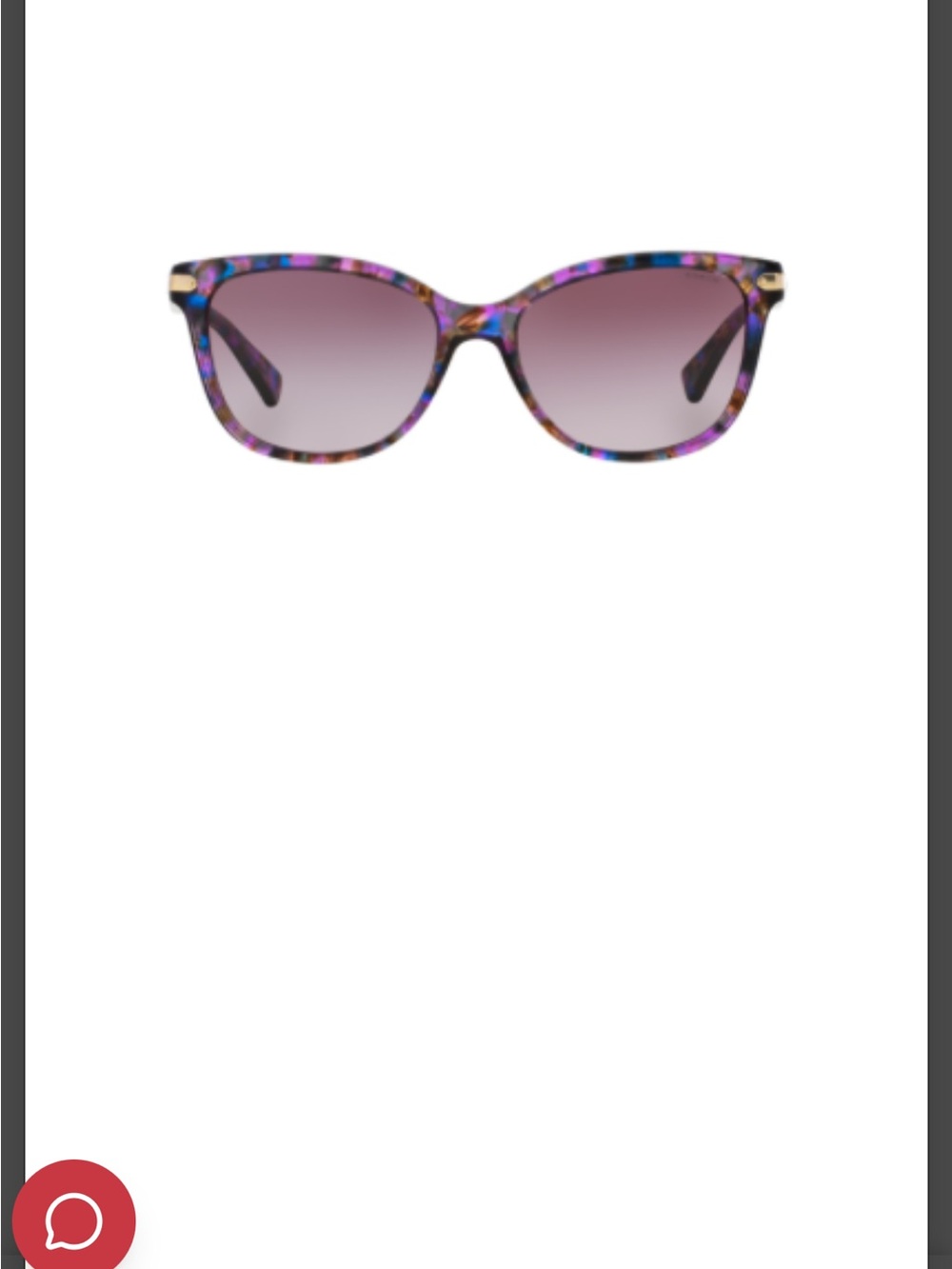 Coach Multicolor Purple Cat-Eye Sunglasses